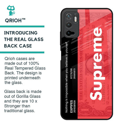 Supreme Ticket Glass Case for Poco M3 Pro