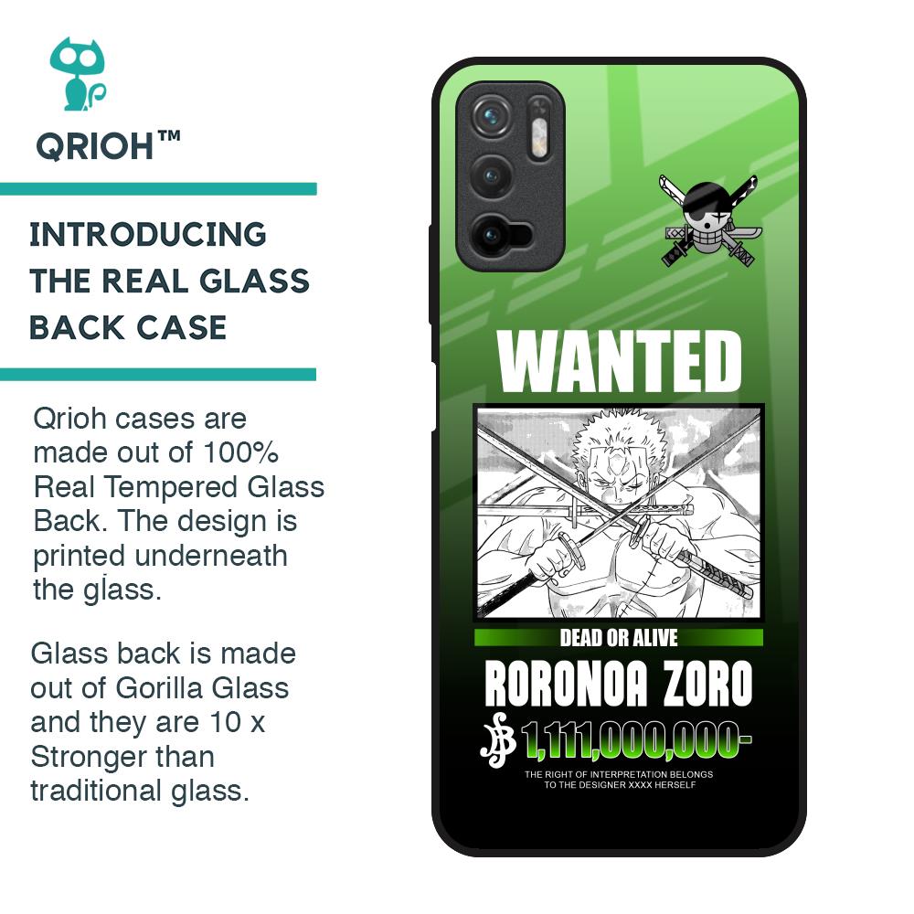 Zoro Wanted Glass Case for Poco M3 Pro