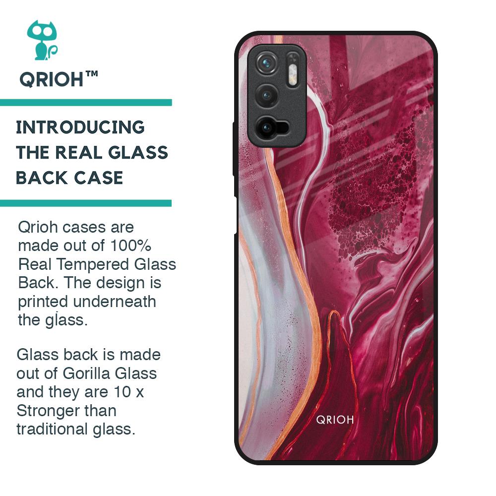 Crimson Ruby Glass Case for Poco M3 Pro