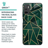 Abstract Green Glass Case For Poco M3 Pro