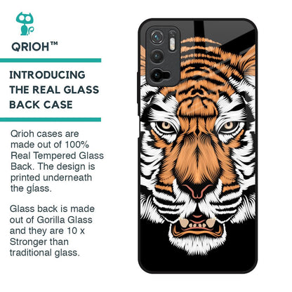 Angry Tiger Glass Case For Poco M3 Pro