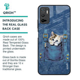 Kitty In Pocket Glass Case For Poco M3 Pro