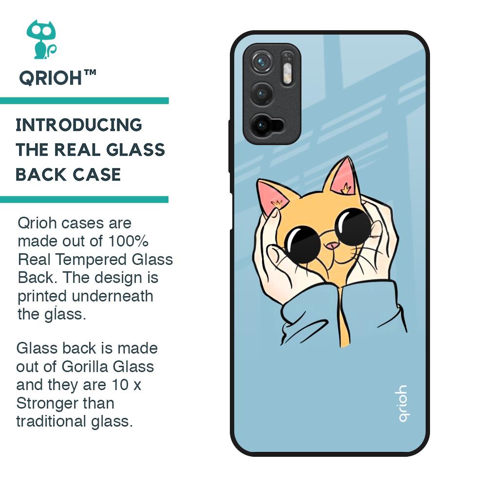 Adorable Cute Kitty Glass Case For Poco M3 Pro