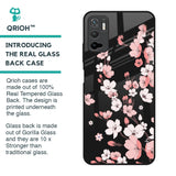 Black Cherry Blossom Glass Case for Poco M3 Pro