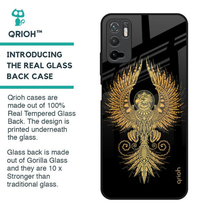 Mythical Phoenix Art Glass Case for Poco M3 Pro