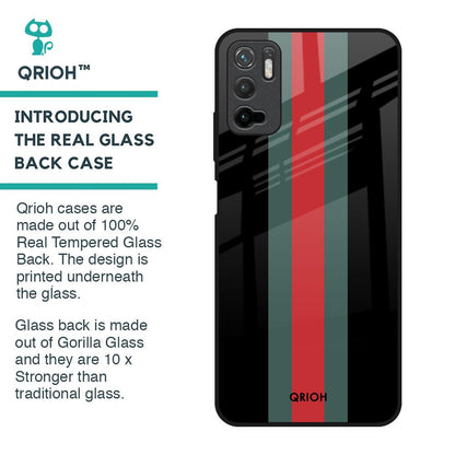 Vertical Stripes Glass Case for Poco M3 Pro
