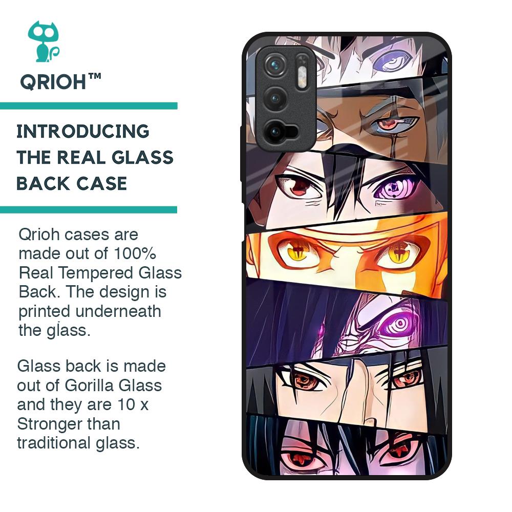 Anime Eyes Glass Case for Poco M3 Pro