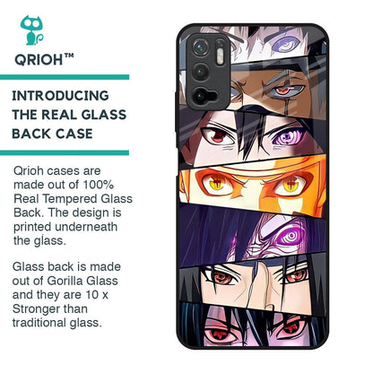 Anime Eyes Glass Case for Poco M3 Pro
