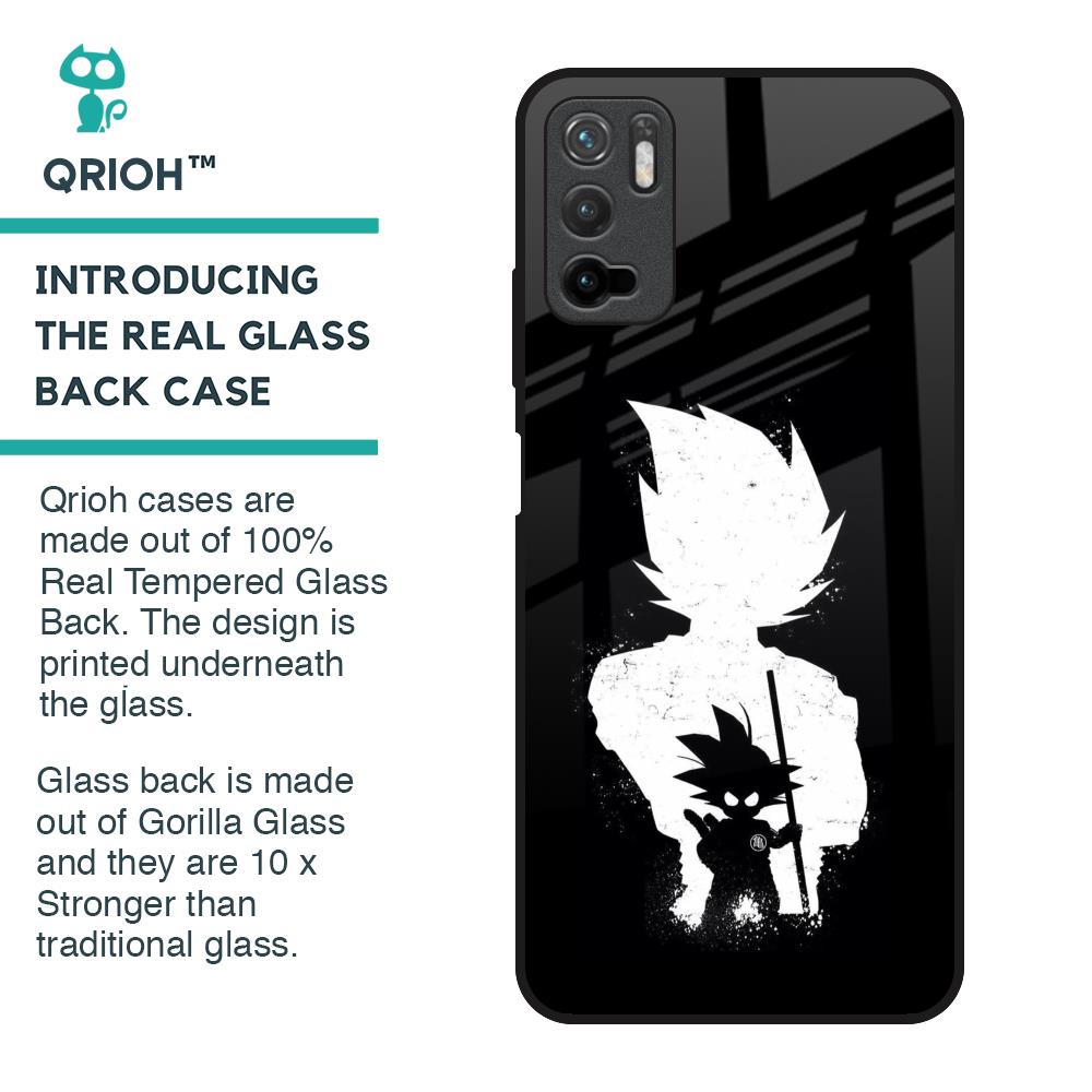 Monochrome Goku Glass Case for Poco M3 Pro