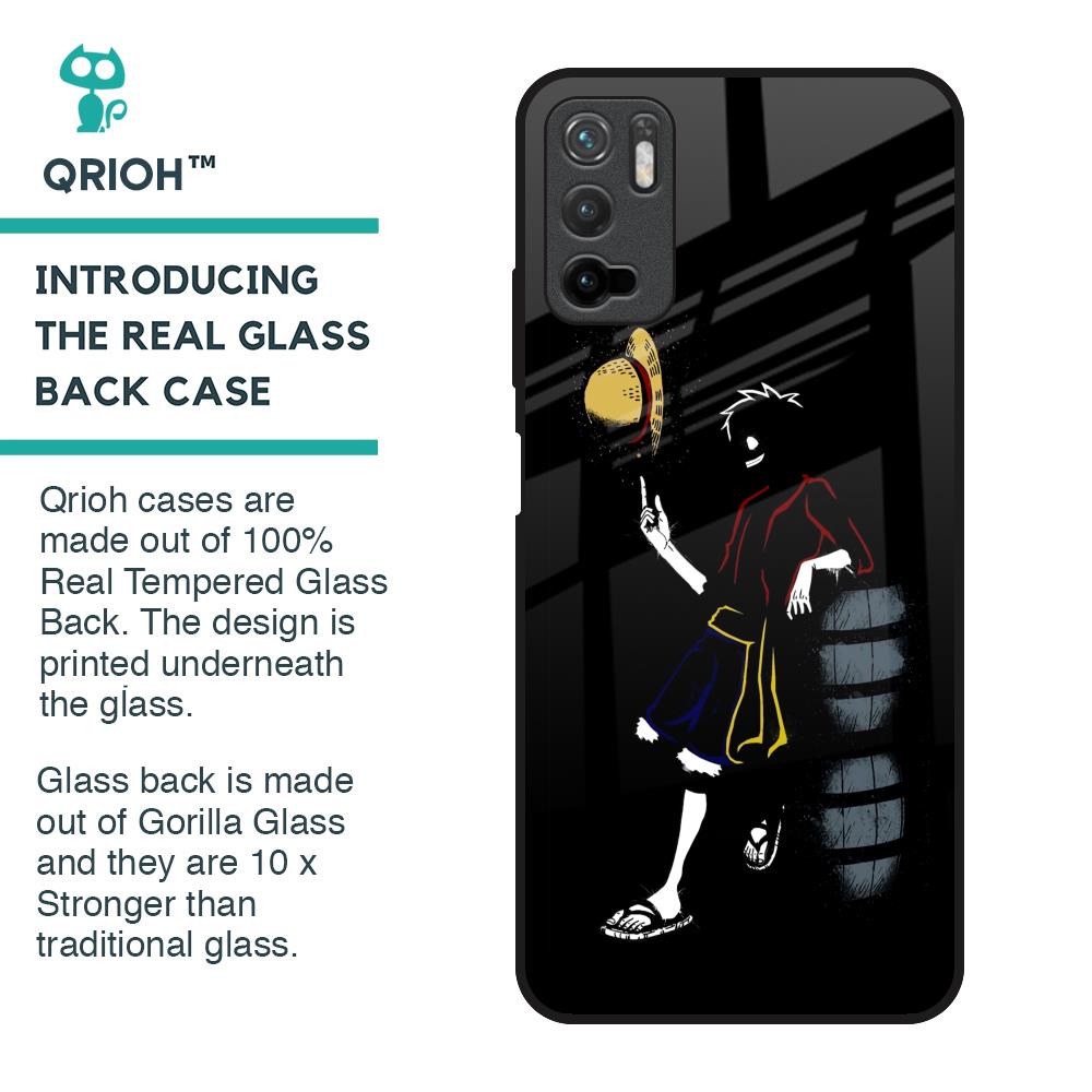 Luffy Line Art Glass Case for Poco M3 Pro