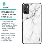 Modern White Marble Glass Case for Poco M3 Pro