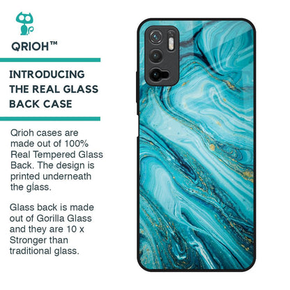 Ocean Marble Glass Case for Poco M3 Pro
