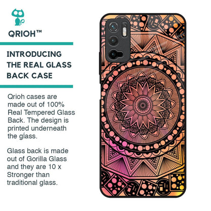 Floral Mandala Glass Case for Poco M3 Pro