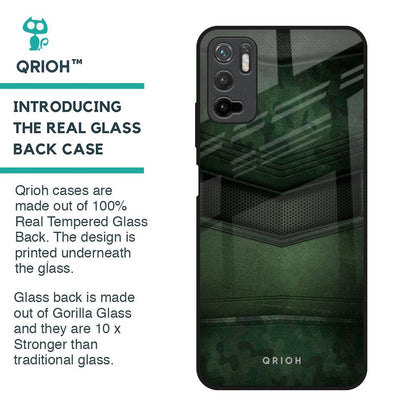 Green Leather Glass Case for Poco M3 Pro