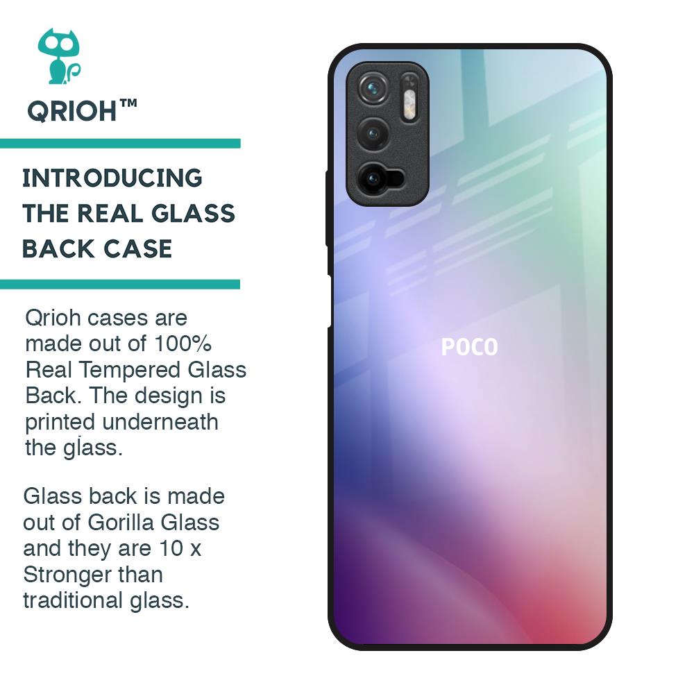 Abstract Holographic Glass Case for Poco M3 Pro