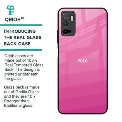Pink Ribbon Caddy Glass Case for Poco M3 Pro