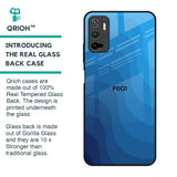 Blue Wave Abstract Glass Case for Poco M3 Pro