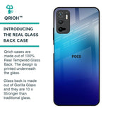 Blue Rhombus Pattern Glass Case for Poco M3 Pro