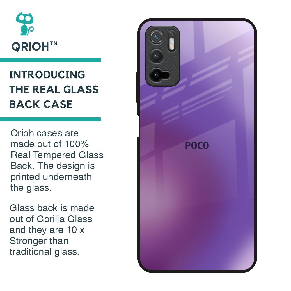 Ultraviolet Gradient Glass Case for Poco M3 Pro
