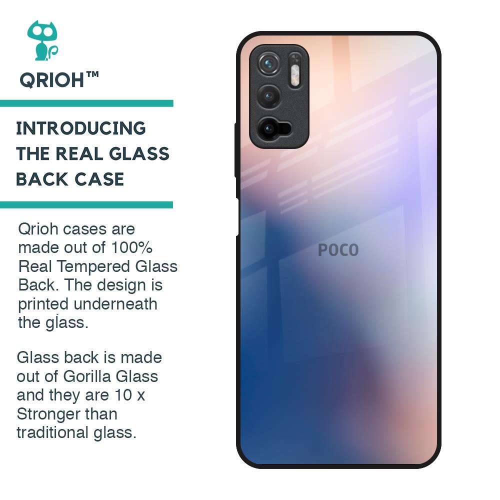 Blue Mauve Gradient Glass Case for Poco M3 Pro