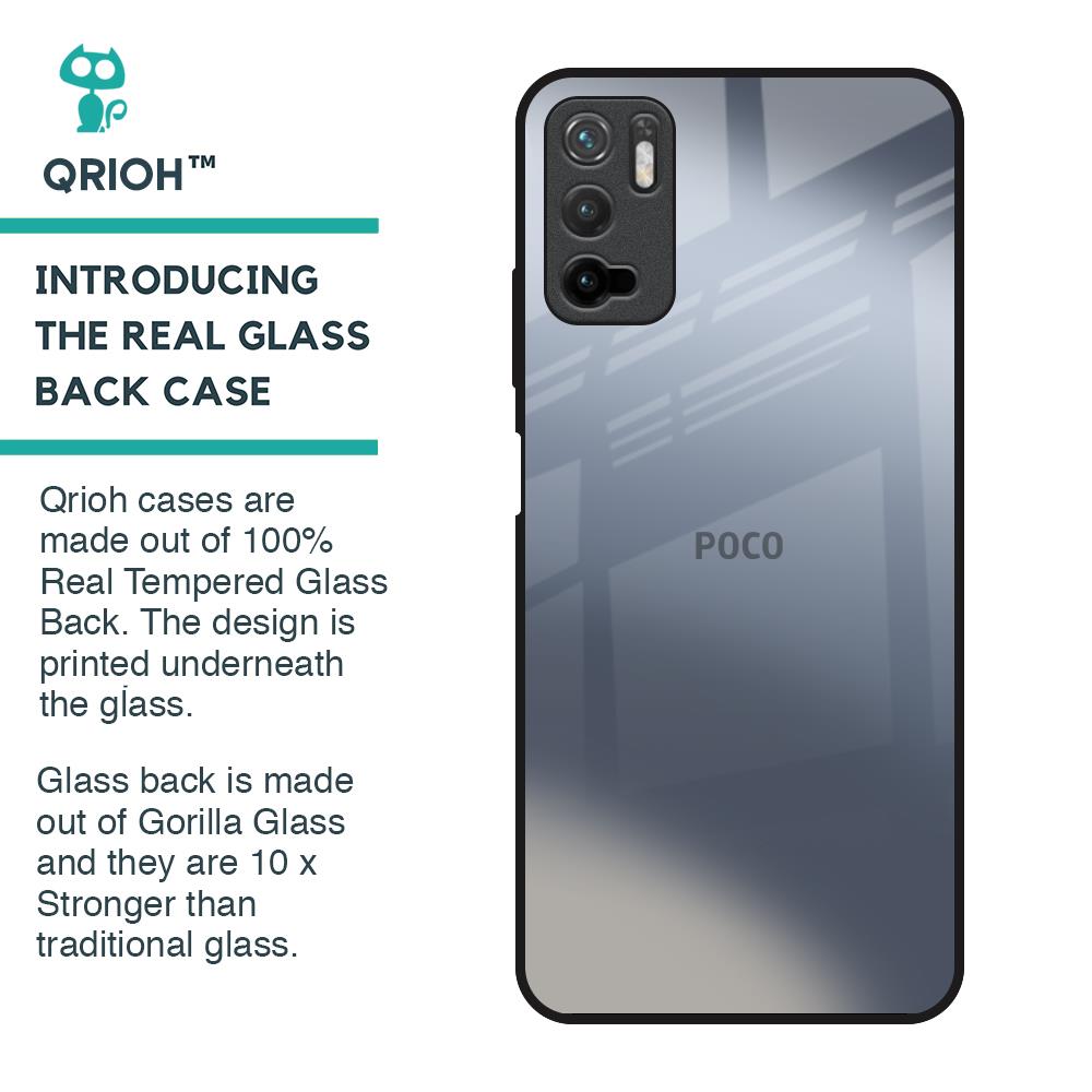 Space Grey Gradient Glass Case for Poco M3 Pro