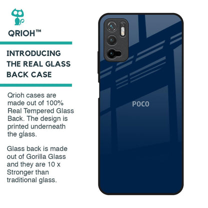 Royal Navy Glass Case for Poco M3 Pro
