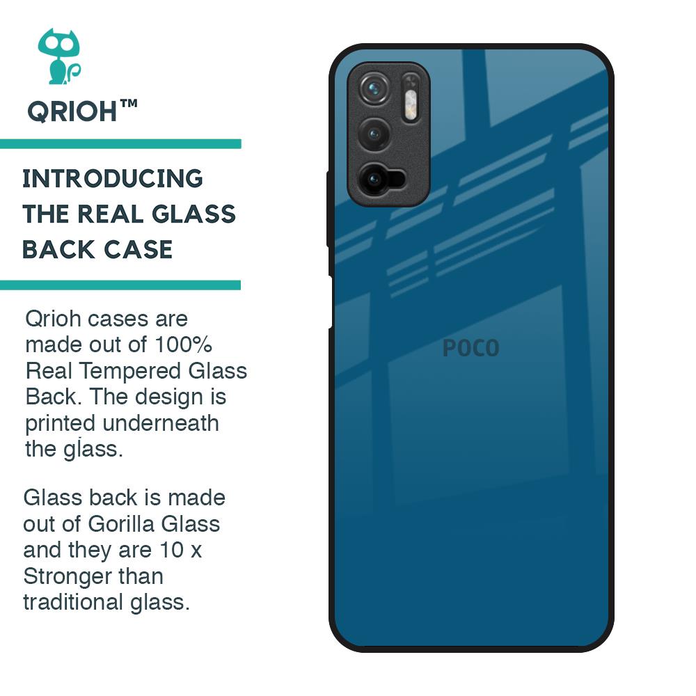 Cobalt Blue Glass Case for Poco M3 Pro