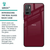 Classic Burgundy Glass Case for Poco M3 Pro
