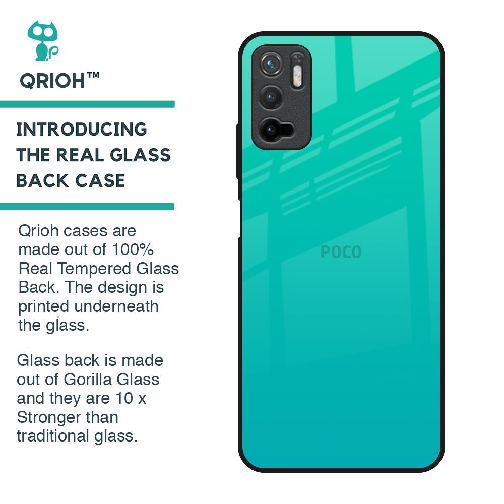 Cuba Blue Glass Case For Poco M3 Pro