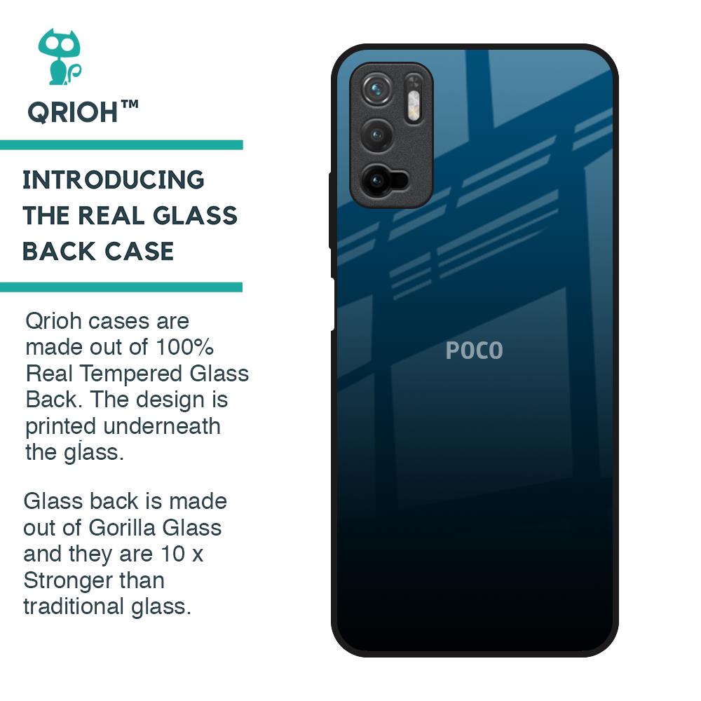 Sailor Blue Glass Case For Poco M3 Pro
