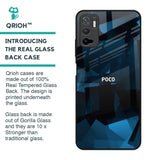 Polygonal Blue Box Glass Case For Poco M3 Pro