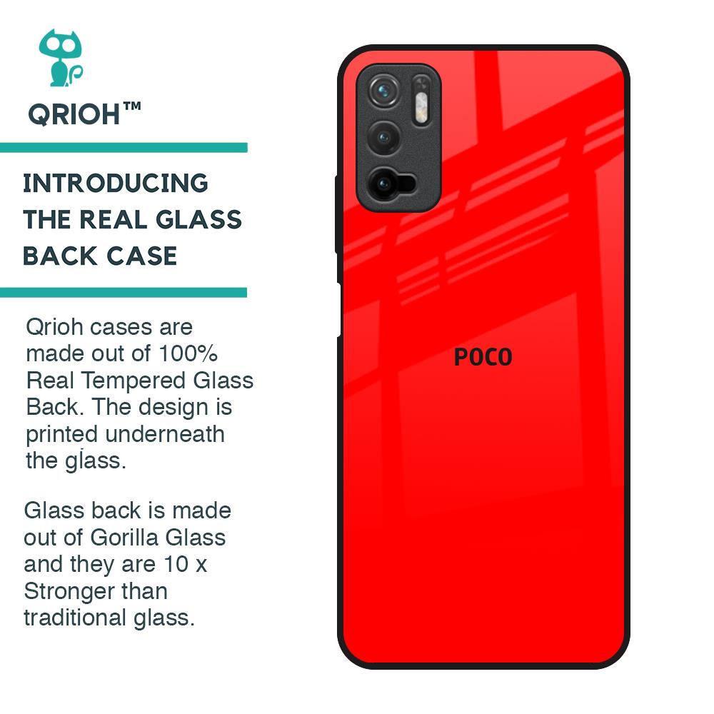 Blood Red Glass Case for Poco M3 Pro