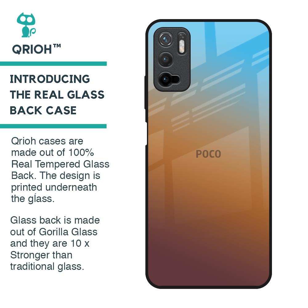 Rich Brown Glass Case for Poco M3 Pro