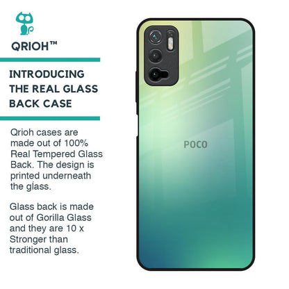 Dusty Green Glass Case for Poco M3 Pro