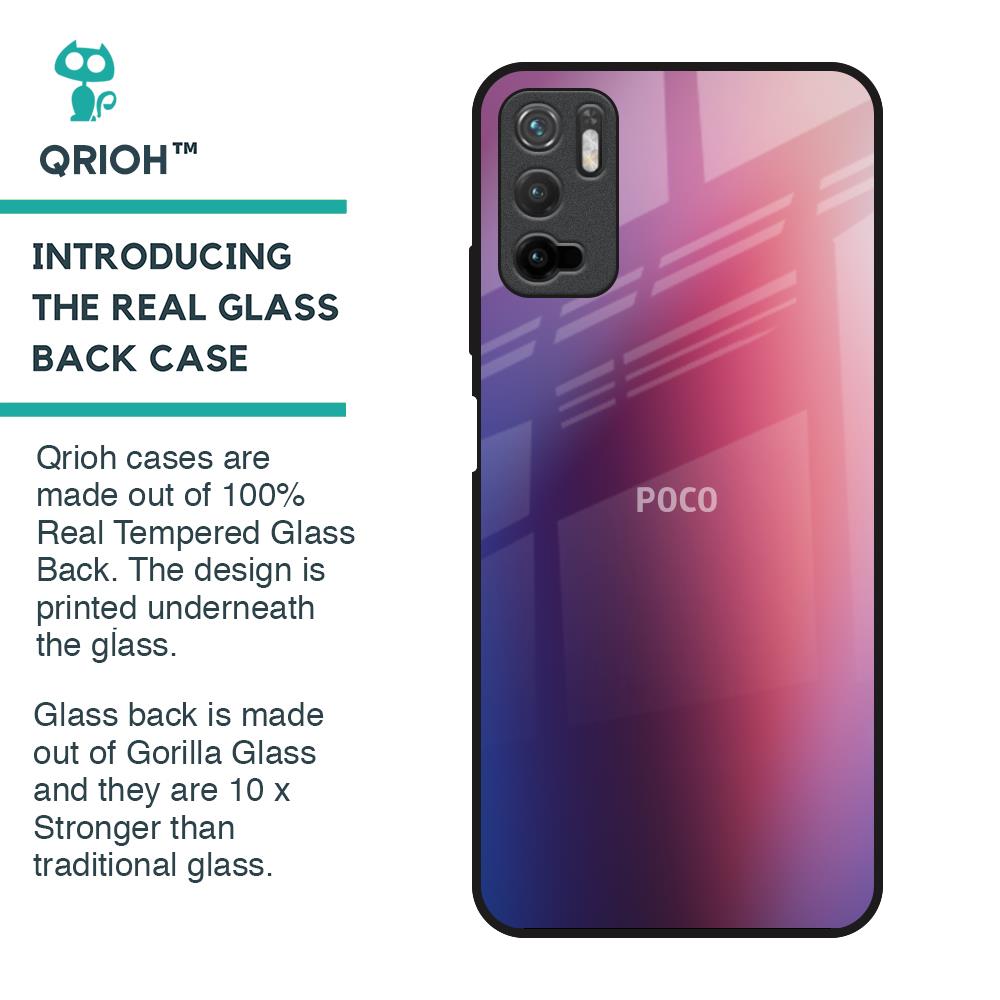 Multi Shaded Gradient Glass Case for Poco M3 Pro