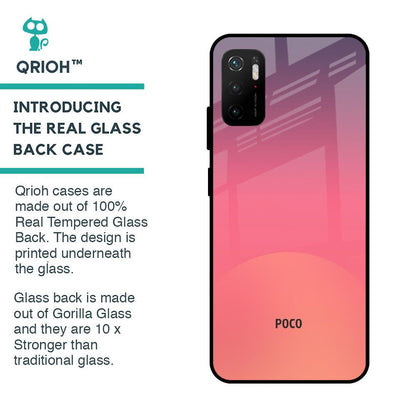 Sunset Orange Glass Case for Poco M3 Pro