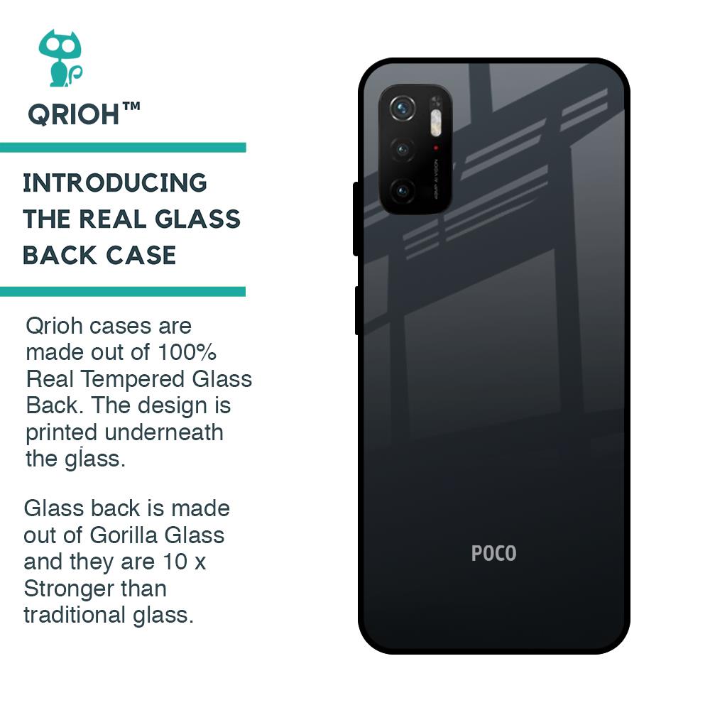 Stone Grey Glass Case For Poco M3 Pro