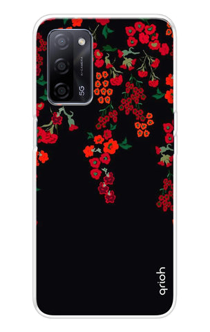 Floral Deco Oppo A53s Back Cover