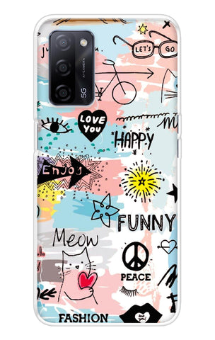 Happy Doodle Oppo A53s Back Cover