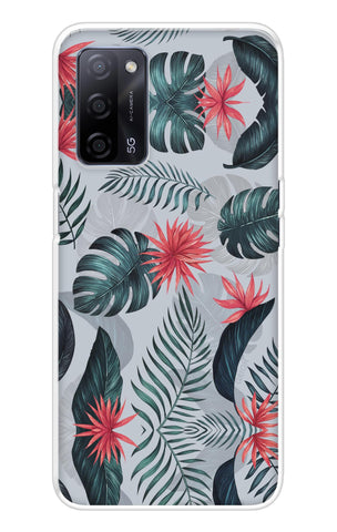 Retro Floral Leaf Oppo A53s Back Cover