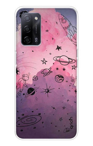 Space Doodles Art Oppo A53s Back Cover