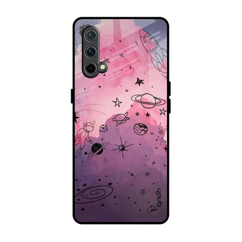 Space Doodles OnePlus Nord CE Glass Back Cover Online