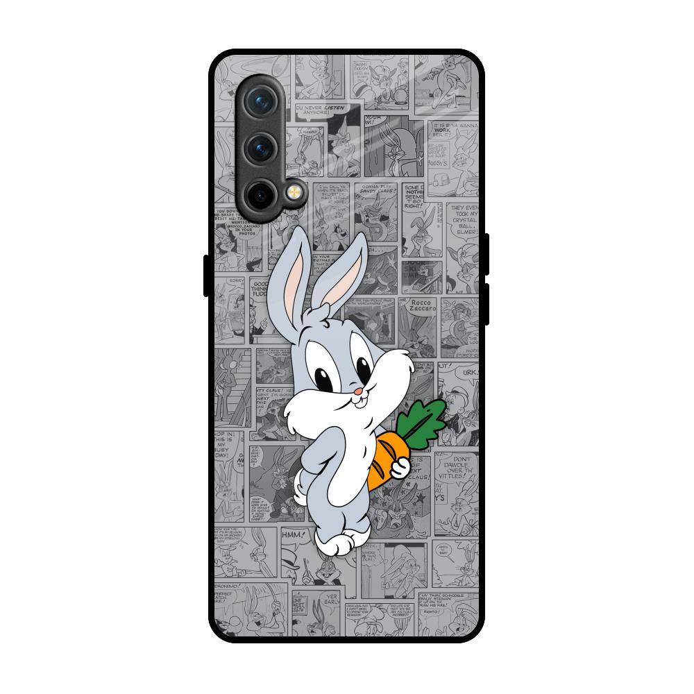 Cute Baby Bunny OnePlus Nord CE Glass Back Cover Online