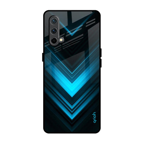 Vertical Blue Arrow OnePlus Nord CE Glass Back Cover Online