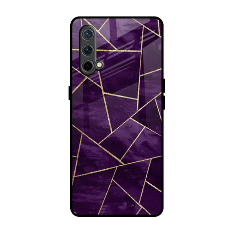 Geometric Purple OnePlus Nord CE Glass Back Cover Online