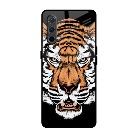 Angry Tiger OnePlus Nord CE Glass Back Cover Online