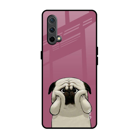 Funny Pug Face OnePlus Nord CE Glass Back Cover Online