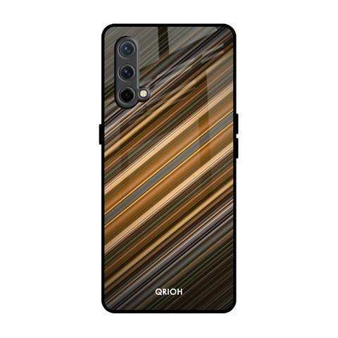 Diagonal Slash Pattern OnePlus Nord CE Glass Back Cover Online