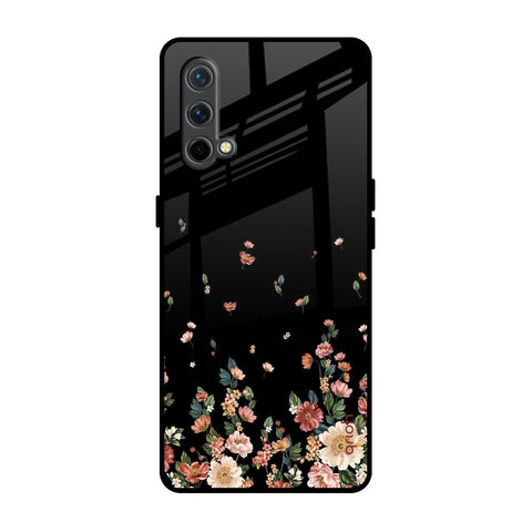 Floating Floral Print OnePlus Nord CE Glass Back Cover Online