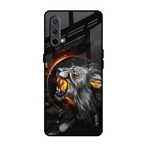 Aggressive Lion OnePlus Nord CE Glass Back Cover Online